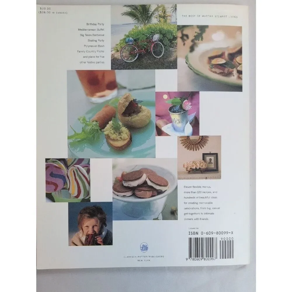 Martha Stewart Great Parties Soft Cover 1st Edition Book Recipes Menus Ideas